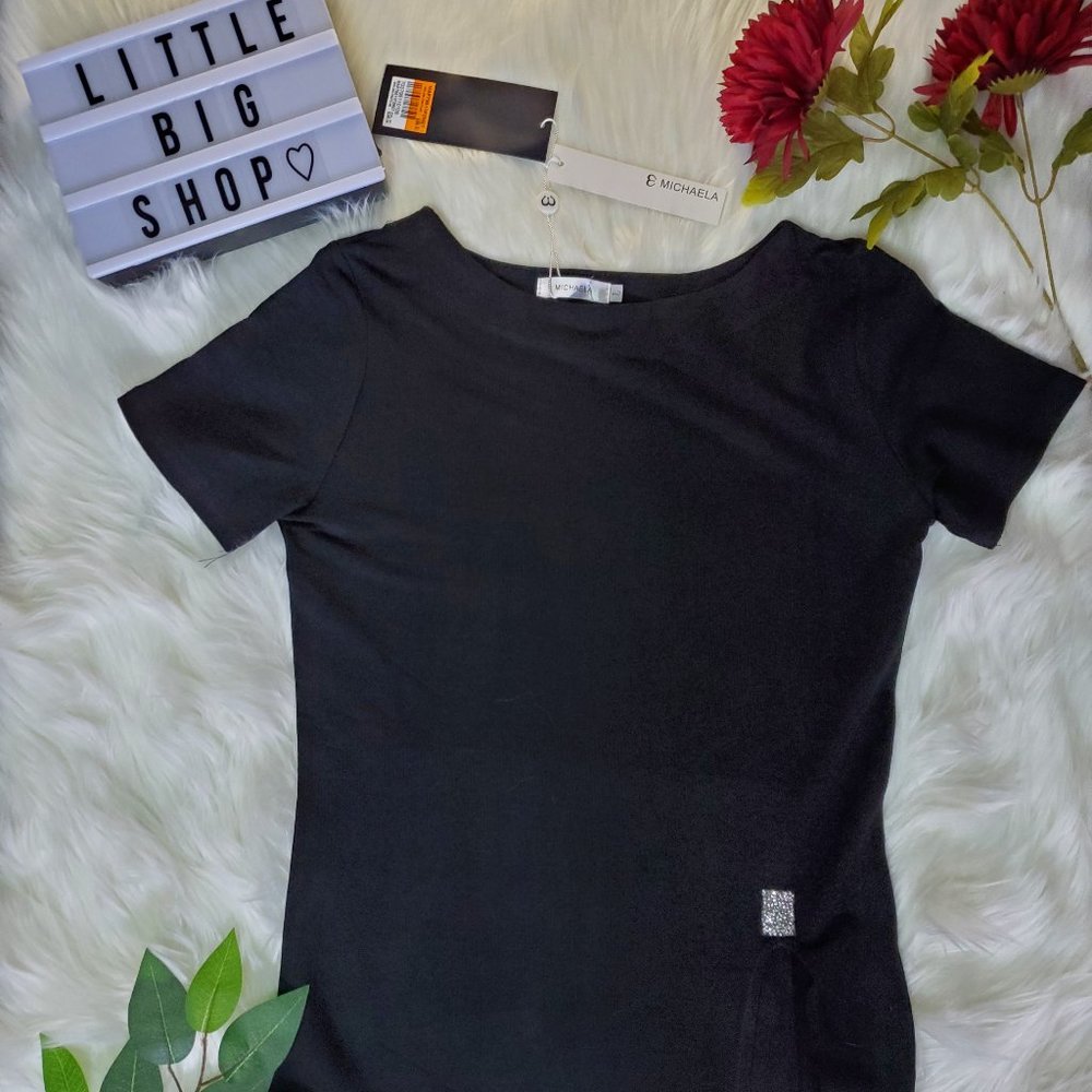 Michaela Black Blouse, NWT, Size Large